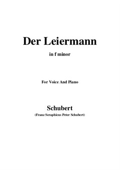 Schubert - Der Leiermann in f minor, for Voice and Piano