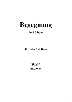 Wolf - Begegnung in E Major, for Voice and Piano
